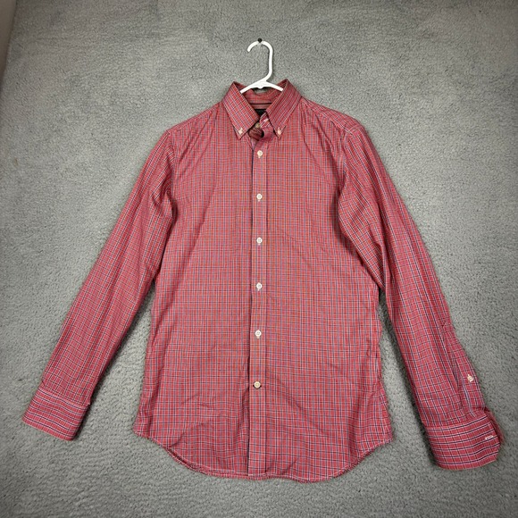 Banana Republic Other - Banana Republic Non Iron Tailored Slim Fit Red Plaid Button Down Shirt Men S
